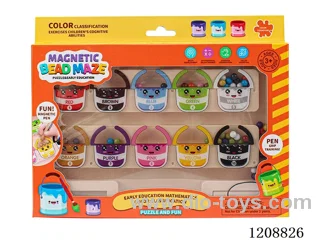 Magnetic maze walking beads