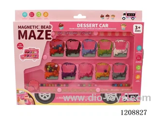Magnetic maze walking beads