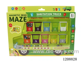 Magnetic maze walking beads