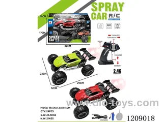 2.4G 5ch rc car with spray included battery 2 colors