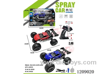 2.4G 5ch rc car with spray included battery 2 colors