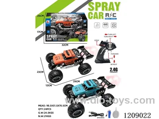 2.4G 5ch rc car with spray included battery 2 colors