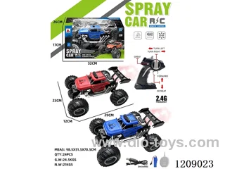 2.4G 5ch rc car with spray included battery 2 colors