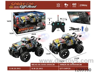 5ch rc car with spray included 3.7V battery