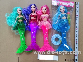 11 inch doll set - Light Starfish + grass + Swimming Ring (4 color mix)