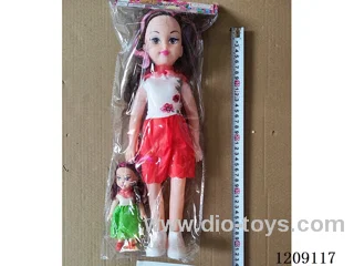 18 inch doll set - Big Eyes Lace Dress + Music +6 inch doll