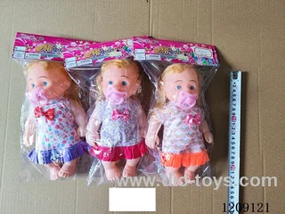 10 inch doll set -3D Eye Dot Dress + pacifier