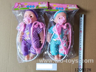 12 inch doll set - Left and right pants + pacifier + stethoscope