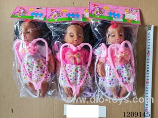12 inch doll set - Sleeve dress + music + medical kit 4-piece set