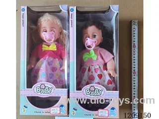 14 inch doll set - velvet dress + pacifier box
