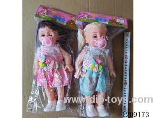 14 inch doll set - Sleeveless floral dress + pacifier