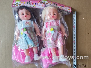 14 inch doll set - Sleeveless floral dress Absorbent pee + music