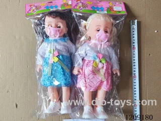 14 inch doll set - Color mesh skirt + pacifier