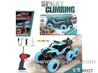 27MHZ 1:18 6-wheel rc car with light/spray included battery