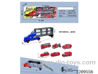 Free wheel container truck with 6PCS free wheel AB fire truck