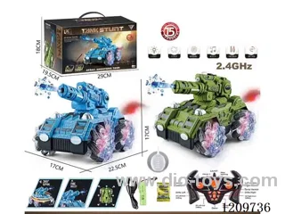15ch 4WD rc stunt tank W L/M/spray/shooting function included battery
