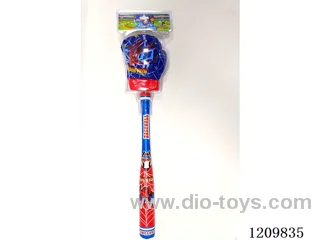 40.5CM leather baseball bat with ball+gloves