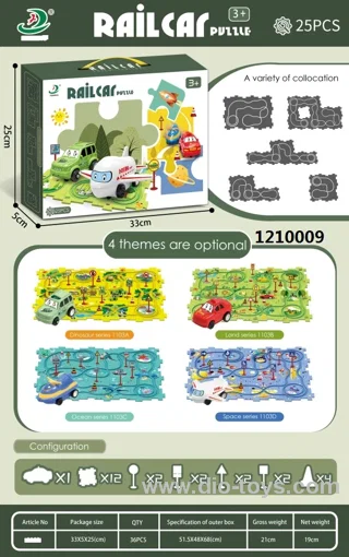 25PCS B/O Jigsaw railcar in color box