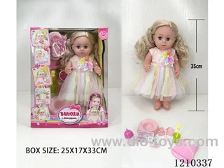 Russian 35CM Live Eye Girl urine doll +IC+ accessories