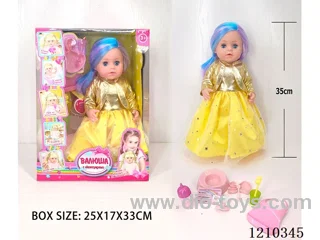 Russian 35CM Live Eye Girl urine doll +IC+ accessories