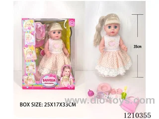 Russian 35CM Live Eye Girl urine doll +IC+ accessories