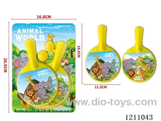 Animal table tennis set (2 boards *2 balls)