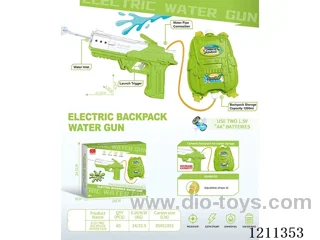 Motorized water gun with backpack (non-rechargeable) (2*AA battery not included)
