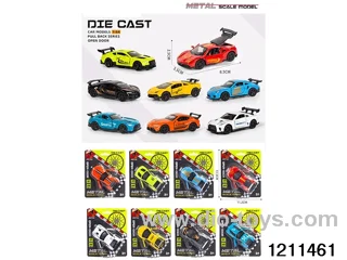 1:64 Alloy Pull Back Car in Blister card