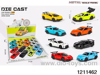 1:64 Alloy Pull Back Car in display box