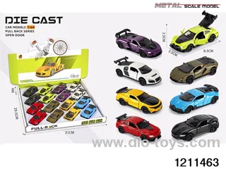 1:64 Alloy Pull Back Car in display box