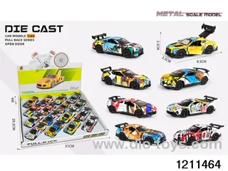 1:64 Alloy Pull Back Car in display box