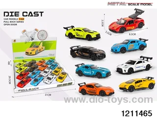 1:64 Alloy Pull Back Car in display box