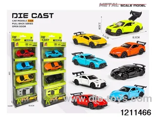 1:64 Alloy Pull Back Car in Window box