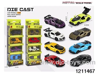 1:64 Alloy Pull Back Car in Window box
