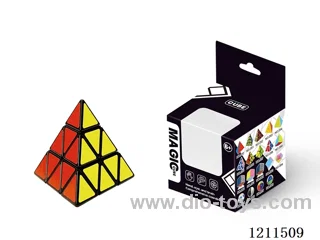 Third order pyramid with black stickers and beads
