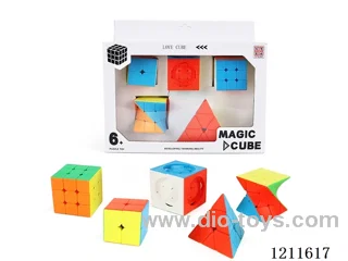 2nd Order Rubik's Cube + Square in Round Rubik's Cube + 3rd Order Rubik's Cube + Twisted Rubik's Cube + 3rd Order Pyramid Rubik's Cube