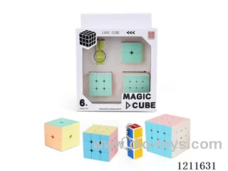 First Order Rubik's Cube (UV printed) + Second Order Solid Color Rubik's Cube + Third Order Solid Color Rubik's Cube + Fourth Order Solid Color Rubik's Cube
