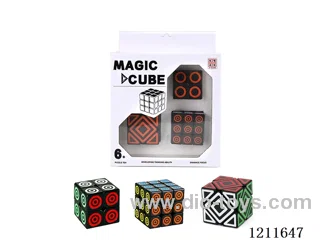 2nd Order Black Bottom Rubik's Cube + 3rd Order Black Bottom Rubik's Cube + Black Bottom Tilt-and-Turn Rubik's Cube