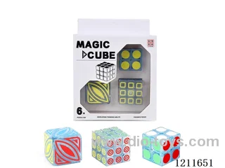 Second order transparent color Rubik's Cube + third order transparent color Rubik's Cube + transparent color maple leaf