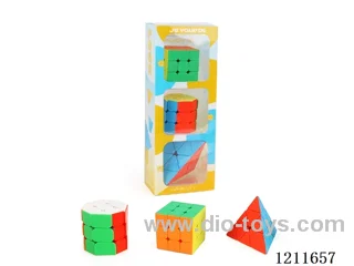 Third Order Rubik's Cube + Octagonal Pillar Rubik's Cube + Third Order Pyramid