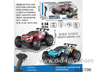 1:14 2.4G 4ch rc car with light included battery