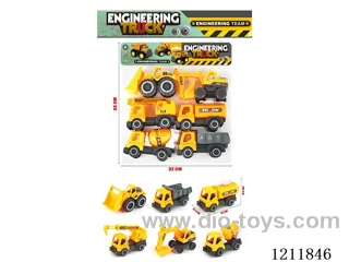 free wheel engineering vehicles（6PCS）