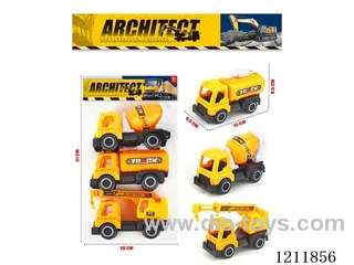 free wheel engineering vehicles（3PCS）