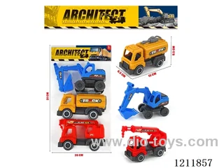 free wheel engineering vehicles（3PCS）