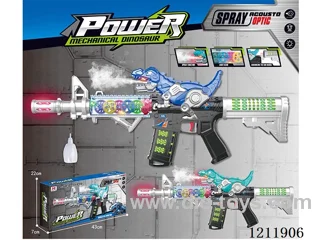 Tusk Spray Dinosaur Electric Gun With Water Filled Bottle Blue/Green Average Mix 3*AA not included