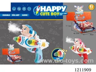 Spray gun with water bottle 6PCS red and blue mix 3*AA not included