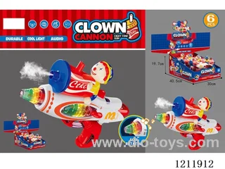 Spray gun with water bottle 6PCS red and blue mix 3*AA not included