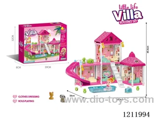 DIY assembled castle doll house 106PCS(injection molding)