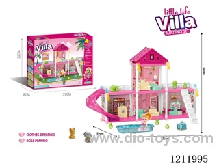 DIY assembled castle doll house 108PCS(injection molding type)