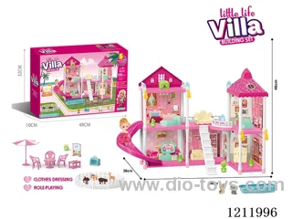 DIY assembling Castle Doll Cottage 150PCS(Injection molding)